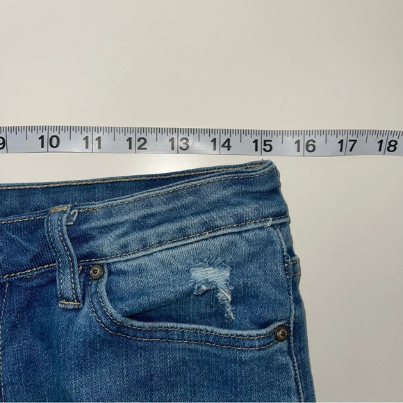 KanCan Light Wash High Rise Destructed Frayed Hem Ankle Skinny Jeans 28 Women’s - Picture 9 of 14